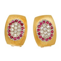 Clipstecker, 18K, Gelb-/Weißgold, Diamanten, 0,50 ct, Rubine Detailbild #1