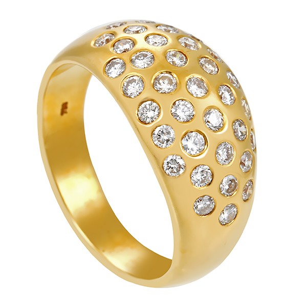 Diamantring, 18K, Gelbgold, Brillanten Detailbild #1