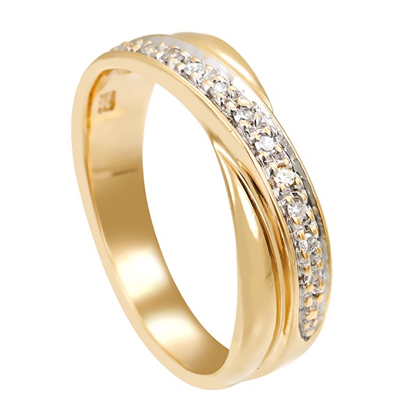 Diamantring, 14K, Gelb-/Weißgold, Diamanten Detailbild #1