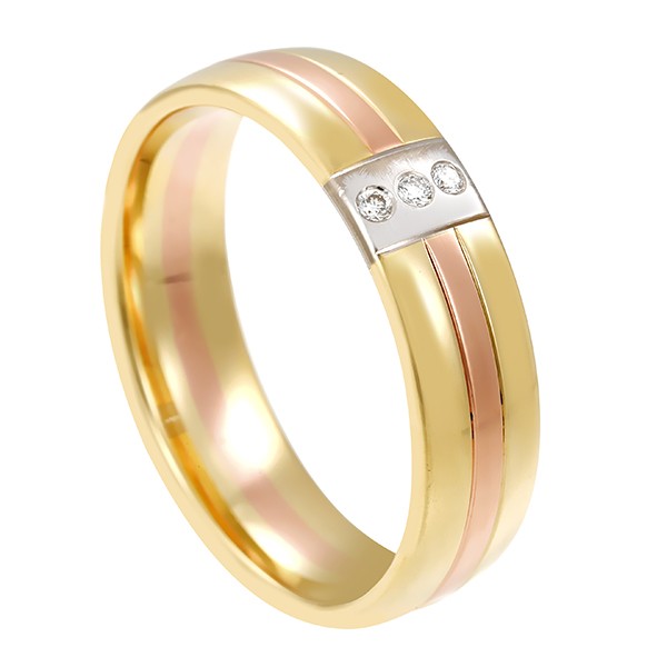 Ring, 14K, Gelb-/Weiß-/Rotgold, Brillant Detailbild #1
