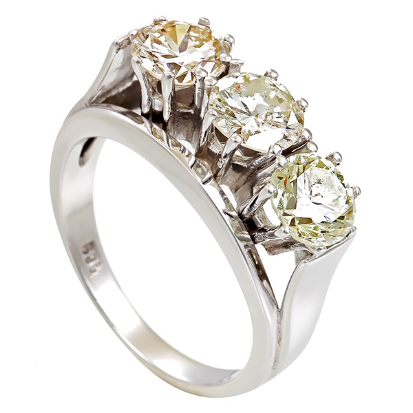 Ring, 14K, Weißgold, Brillant(en) 1,95ct Detailbild #1