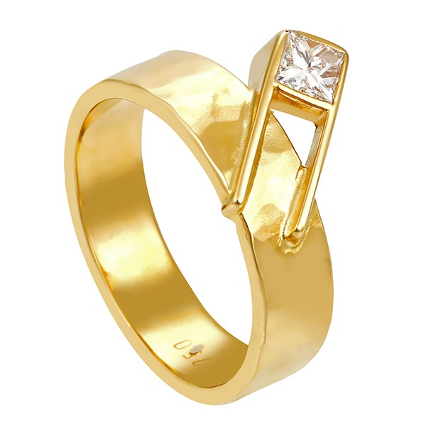 Diamantring, 18K, Gelbgold, Diamant 0,25 ct Detailbild #1