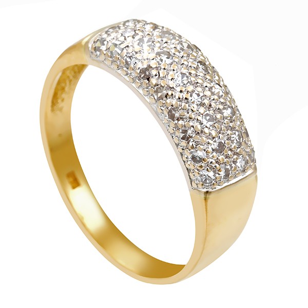 Ring, 18K, Gelb-/Weißgold, Diamanten Detailbild #1