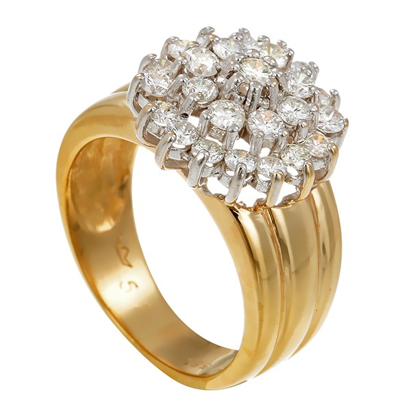 Diamantring, 14K, Gelb-/Weißgold, Brillanten 1,41 ct Detailbild #1