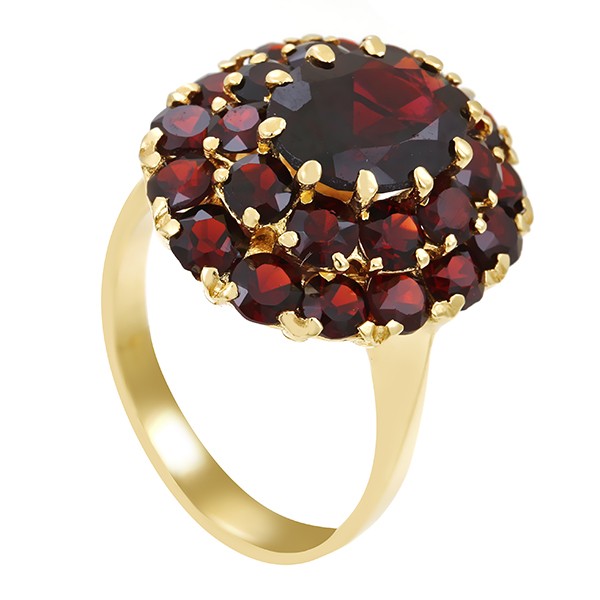 Ring, 18K, Gelbgold, Granat Detailbild #1