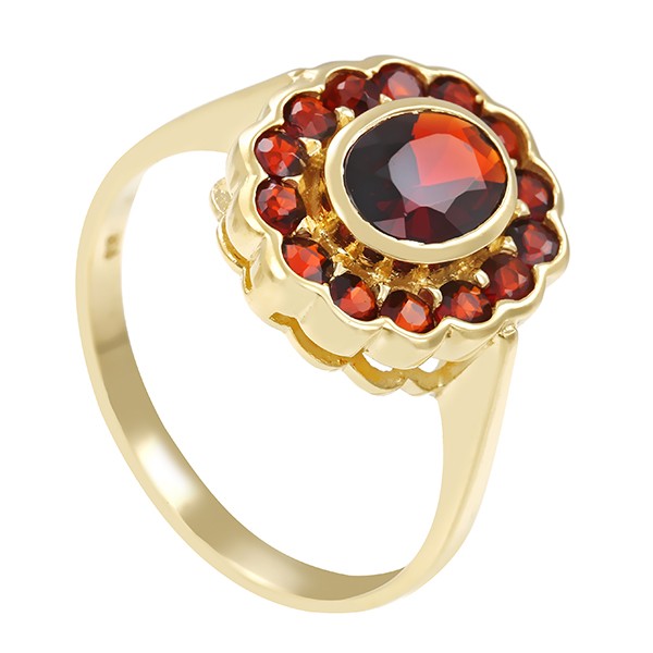 Ring, 8K, Gelbgold, Granat Detailbild #1