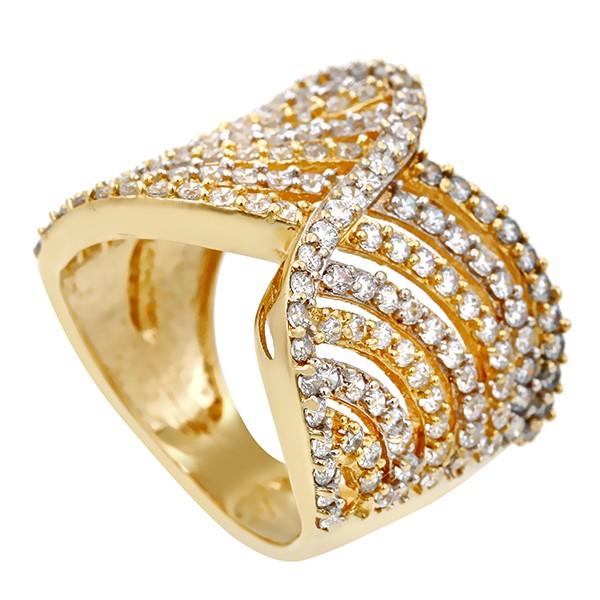 Ring, 18K, Gelbgold, Zirkonia Detailbild #1