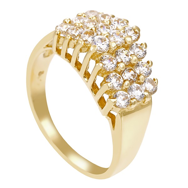 Ring, Gelbgold, 14K, 585, Zirkonia, Detailbild #1