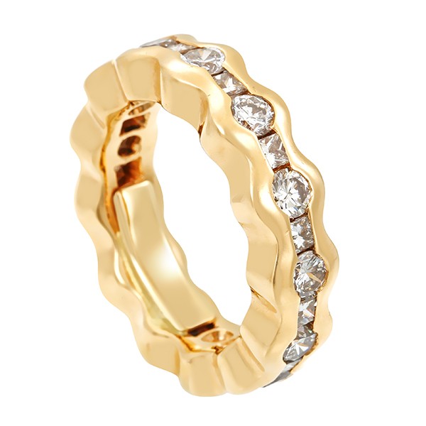 Ring, 18K, Gelbgold, Brilklanten, Diamanten Detailbild #1