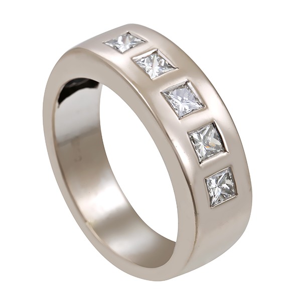Ring, 18K, Weißgold, Diamanten Detailbild #1