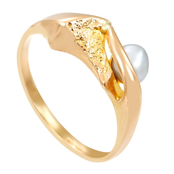 Ring, 14k, Gelbgold, Perle Detailbild #1