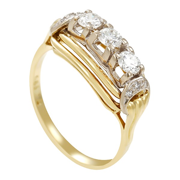 Diamantring, 14K, Gelb-/Weißgold, Brillant, Diamant Detailbild #1