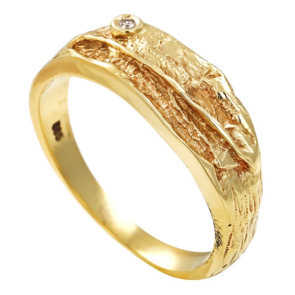 Damenring, 14K, Gelbgold, Diamant Detailbild #1