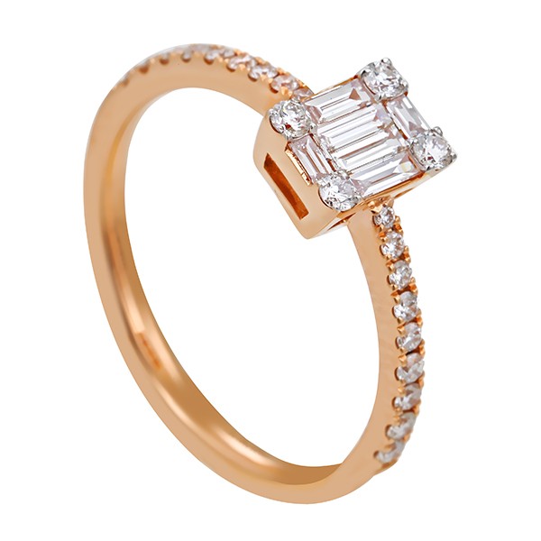 Ring, 18K, Weiß-/Rotgold, Brillanten, Diamanten, U53 Detailbild #1