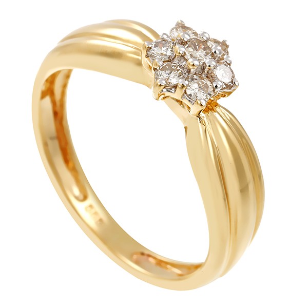 Diamantring, 14K, Gelbgold, Brillanten 0,27 ct Detailbild #1