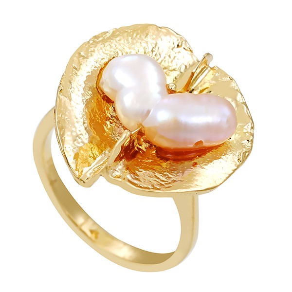 Ring, 18K, Gelbgold, Keshi-Perle Detailbild #1