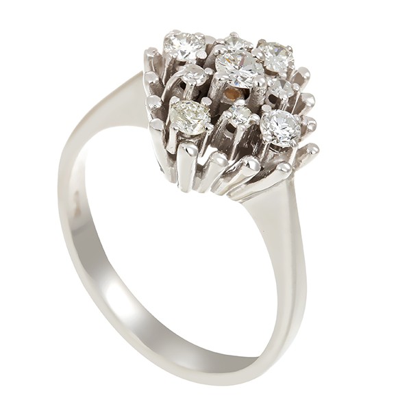 Ring, 14K, Weißgold, Brillanten, Diamanten Detailbild #1