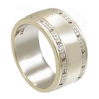 Ring, 8K, Weißgold, Diamanten Detailbild #1