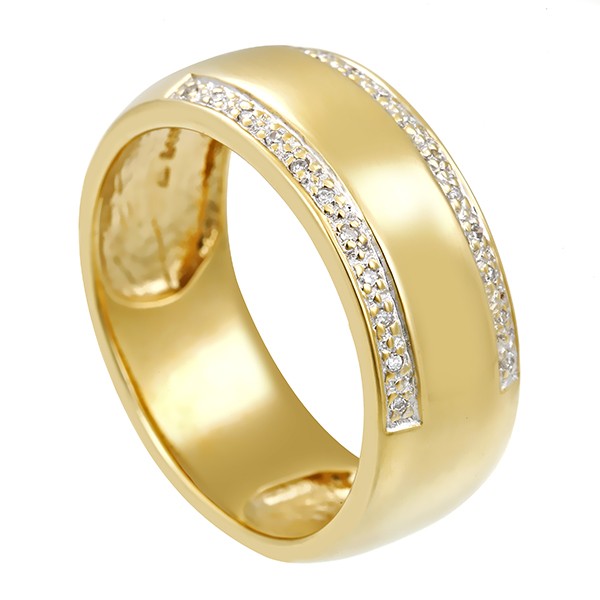 Damenring, 8K, Gelb-/Weißgold, Diamanten Detailbild #1