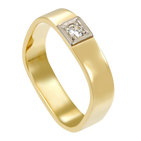 Ring, 14K, Gelb-/Weißgold, Brillant Detailbild #1
