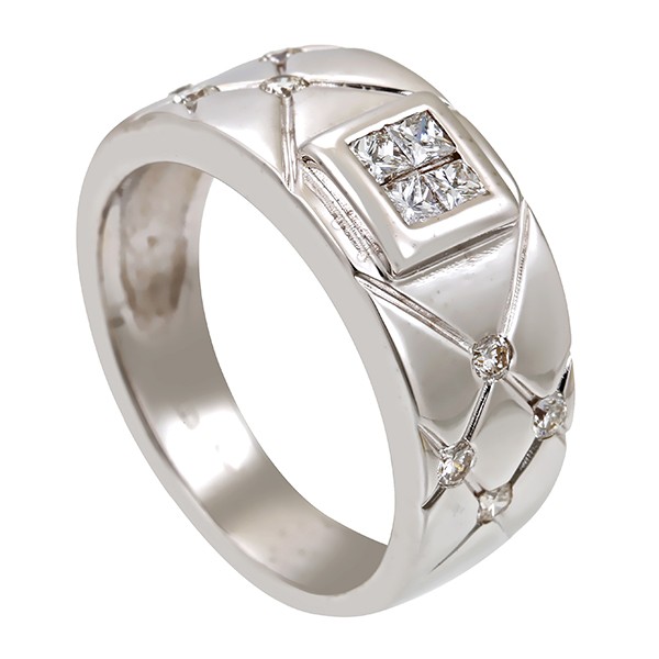 Ring, 18K, Weißgold, Brillanten, Diamanten Detailbild #1
