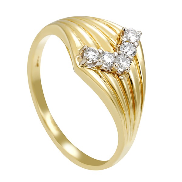 Diamantring, 14K, Gelb-/Weißgold, Brillanten 0,25 ct Detailbild #1