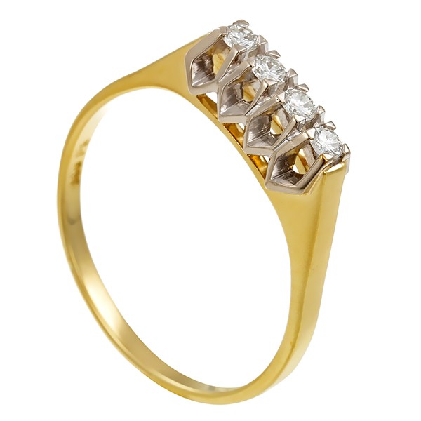 Diamantring, 14K, Gelb-/Weißgold, Brillanten 0,23 ct Detailbild #1