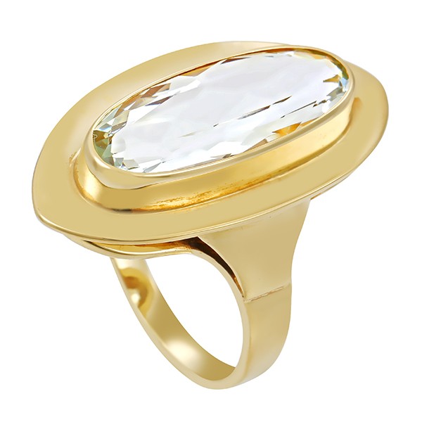 Ring, 14K, Gelbgold, Aquamarin Detailbild #1