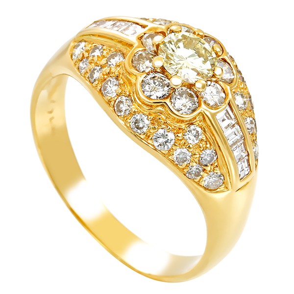 Diamantring, 18K, Gelbgold, Diamanten, Brillant Detailbild #1
