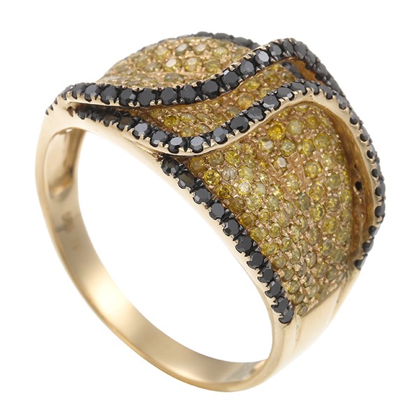 Ring, 14K, Gelbgold, Saphire, Diamanten fancy Detailbild #1