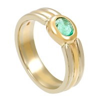 Ring, 14k, Gelbgold, Smaragd Detailbild #1