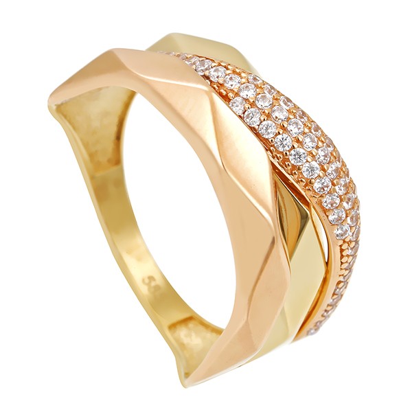 Ring, 14k, Gelbgold, Zirkonia Detailbild #1