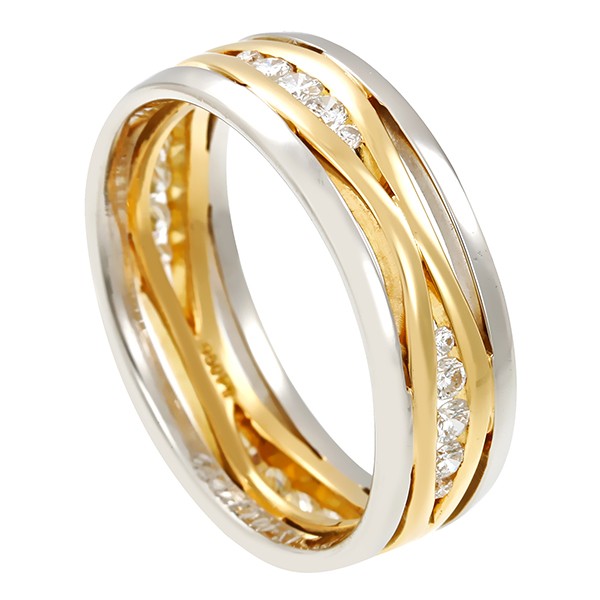 Ring, 18K/950Pt, Gelbgold/Platin, Brillanten Detailbild #1