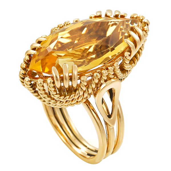 Ring, 18K, Gelbgold, Citrin Detailbild #1