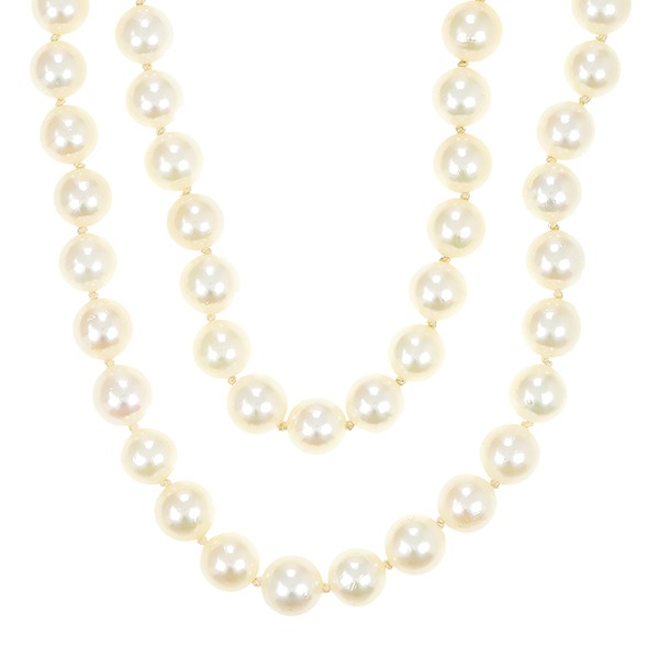 Perlenkette, Schliesse 14K, Gelbgold, Diamanten Detailbild #1