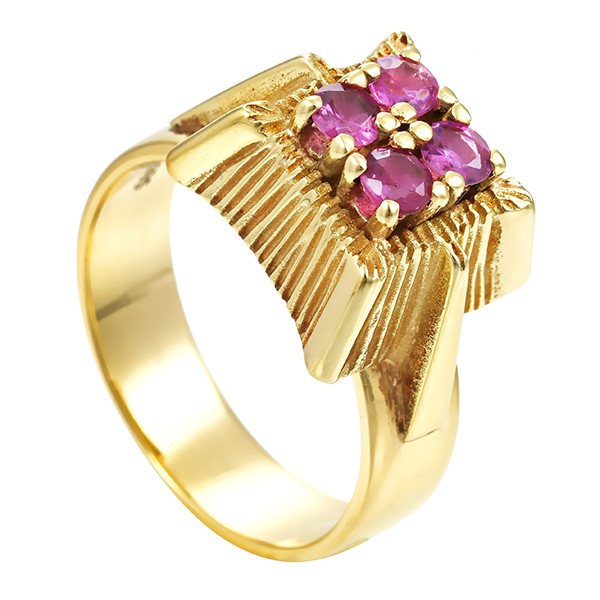 Damenring, Ring, Rubin, 585, 14k, Gelbgold Detailbild #1