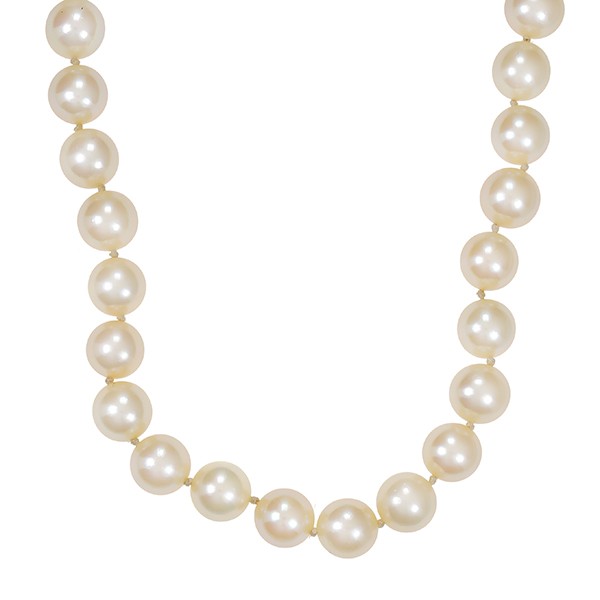 Perlenkette, 14K, Weißgold, Saphire Detailbild #1