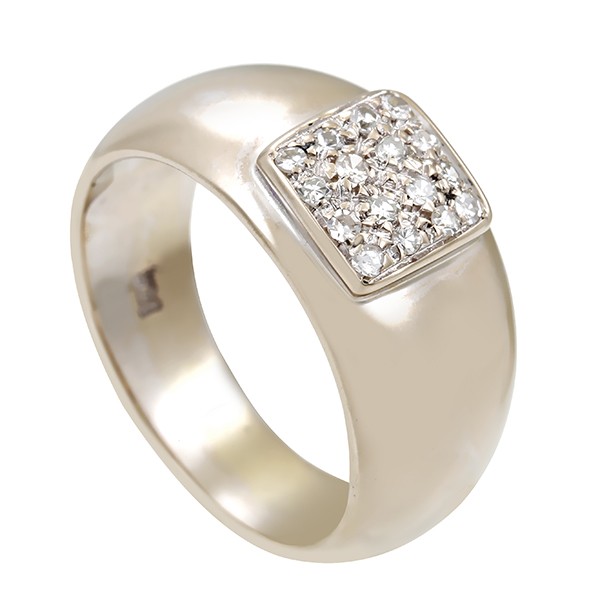 Ring, 14K, Weißgold, Diamanten Detailbild #1