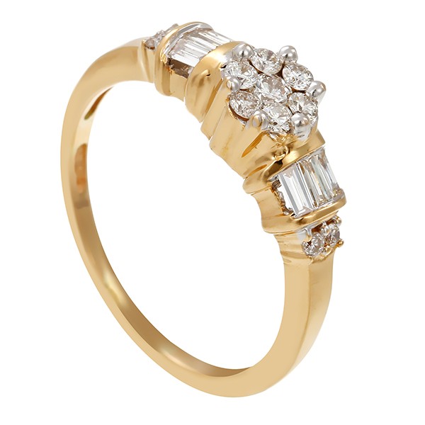 Diamantring, 18K, Gelbgold, Brillanten, Diamanten Detailbild #1