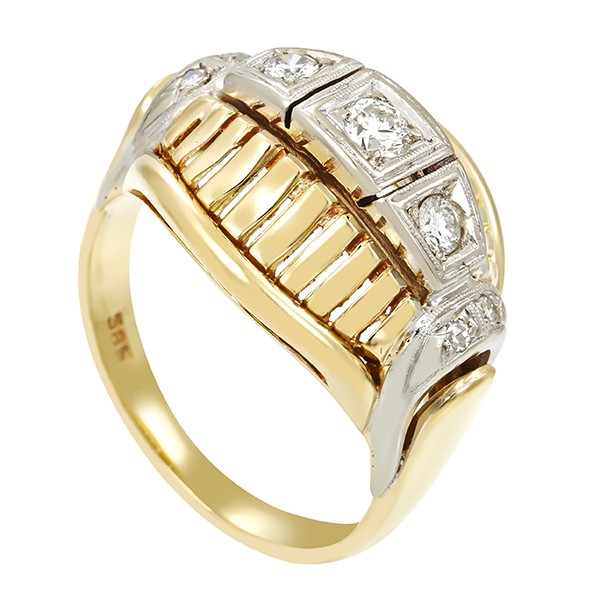 Diamantring, 14K, Gelb-/Weißgold, Brillant, Diamanten Detailbild #1
