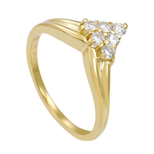 Diamantring, 14K, Gelbgold, Brillanten Detailbild #1