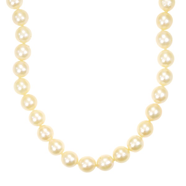 Perlenkette, 18K, Weißgold, Brillanten Detailbild #1