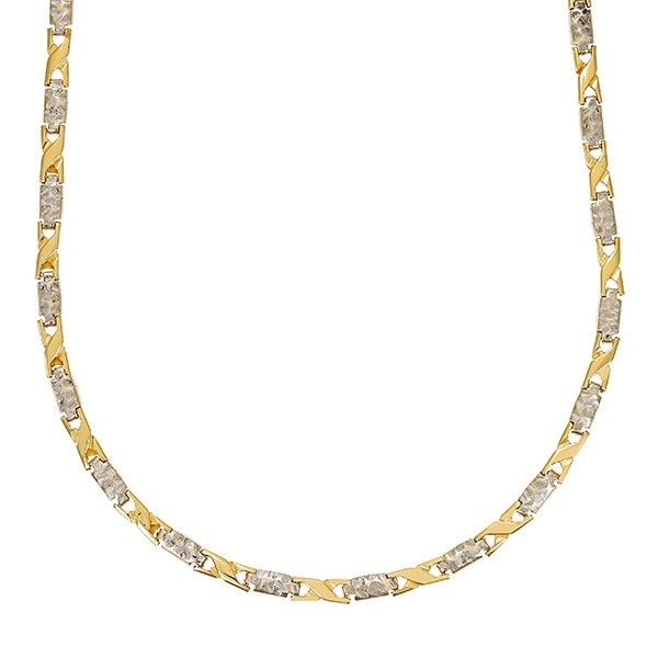 Goldkette, 14K, Gelb-/Weißgold Detailbild #1