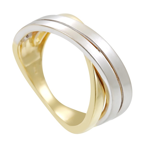 Ring, 14K, Gelb-/Weißgold Detailbild #1