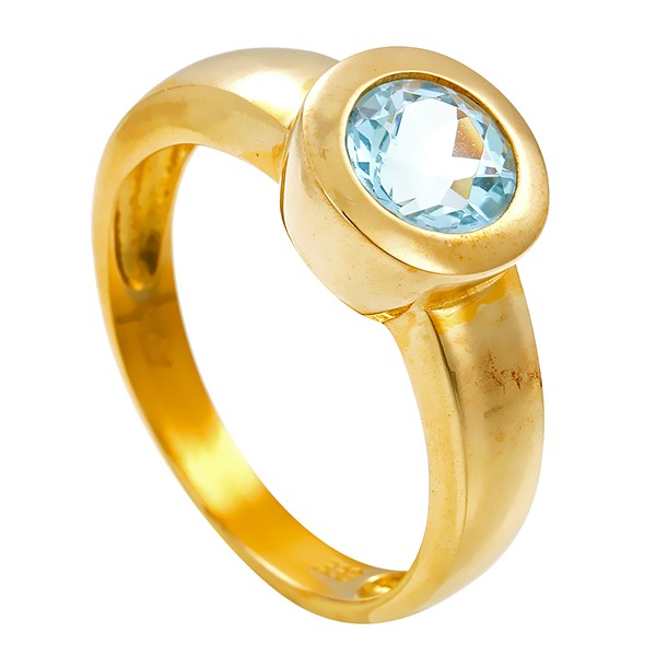 Ring, 8K, Gelbgold, Topas blau Detailbild #1