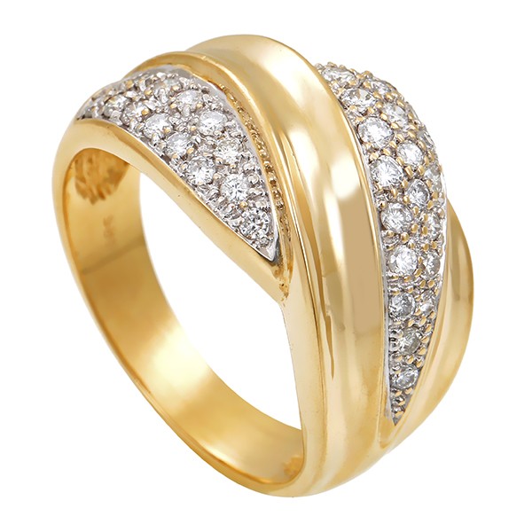 Ring, 14k, Gelb-/Weißgold, Brillant Detailbild #1