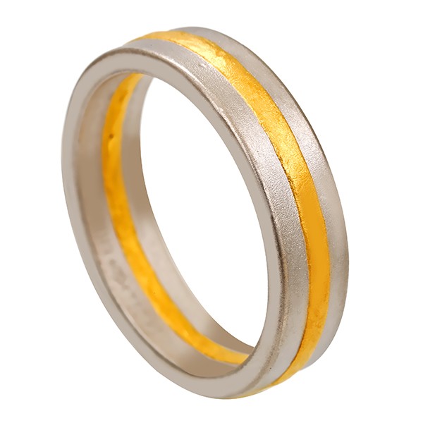 Ehering, 18K, Gelb-/Weißgold, Niessing Detailbild #1