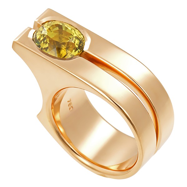 Ring, 18K, Gelbgold, Peridot Detailbild #1