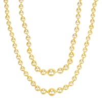 Perlenkette, 14K, Gelb-/Weißgold Detailbild #1