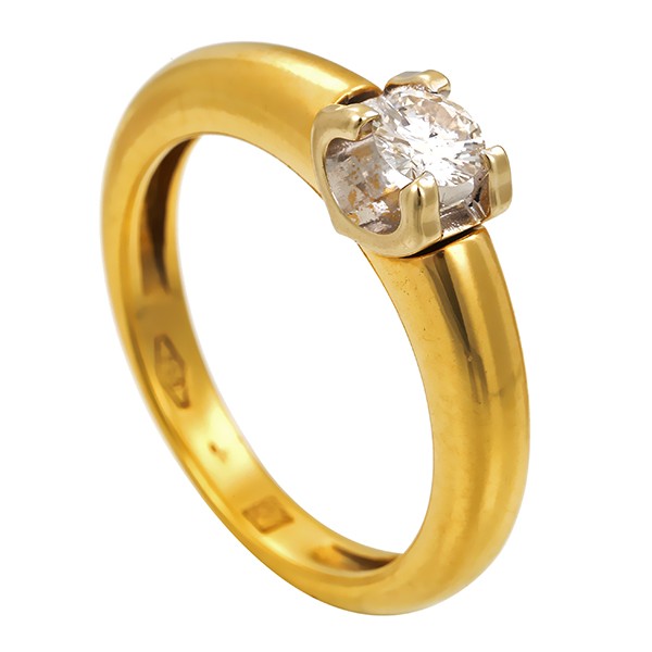 Diamantring, 18K, Gelb-/Weißgold, Brillant 0,30 ct Detailbild #1